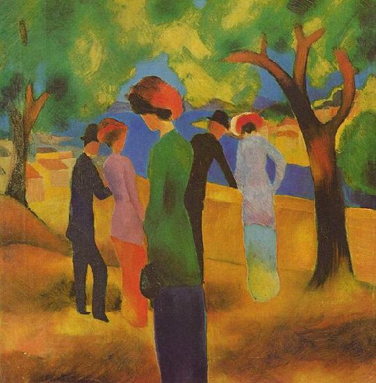 August Macke Lady in a Green Jacket China oil painting art